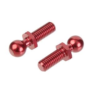 CORALLY ALUM. THREADED BALL 4.25MM 2 PCS