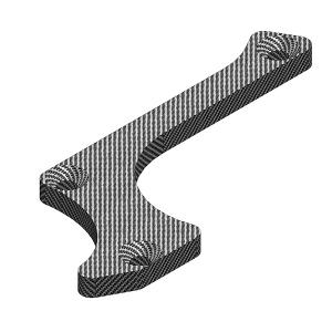 CORALLY SUSPENSION ARM STIFFENER A LOWER FRONT RIGHT GRAPHITE 3MM 1PC