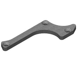CORALLY SUSPENSION ARM STIFFENER A LOWER FRONT LEFT GRAPHITE 3MM 1PC