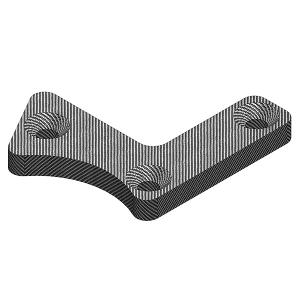 CORALLY SUSPENSION ARM STIFFENER B LOWER FRONT RIGHT GRAPHITE 3MM 1PC