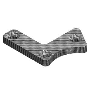 CORALLY SUSPENSION ARM STIFFENER B LOWER FRONT LEFT GRAPHITE 3MM 1PC