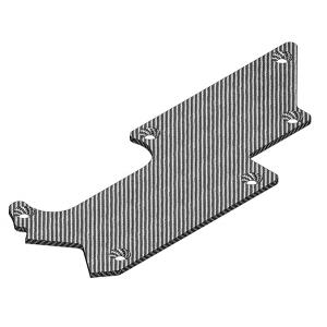 CORALLY SUSPENSION ARM STIFFENER REAR RIGHT GRAPHITE 3MM 1 PC