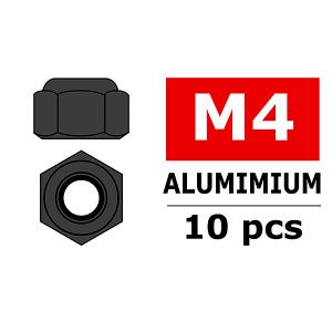 CORALLY ALUMINIUM NYLSTO P NUT M4 GUN METAL 10 PCS