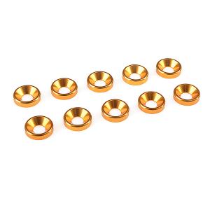 CORALLY ALUMINIUM WASHER FOR M4 FLAT HEAD SCREWS OD=10MM GOLD 10PCS