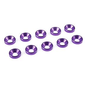 CORALLY ALUMINIUM WASHER FOR M4 FLAT HEAD SCREWS OD=10MM PURLE 10PCS