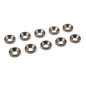 CORALLY ALUMINIUM WASHER FOR M4 FLAT HEAD SCREWS OD=10MM GUN METAL 10PCS
