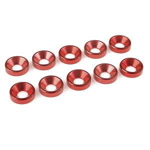 CORALLY ALUMINIUM WASHER FOR M5 FLAT HEAD SCREWS OD=12MM RED 10PCS