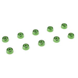 CORALLY ALUMINIUM WASHER FOR M2 SOCKET HEAD SCREWS OD=6MM GREEN 10PCS