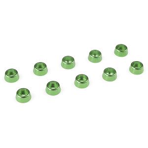 CORALLY ALUMINIUM WASHER FOR M2.5 SOCKET HEAD SCREWS OD=7MM GREEN 10PCS