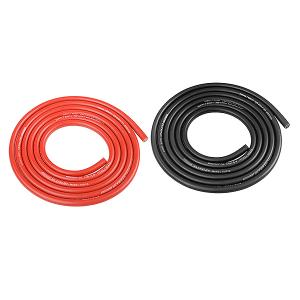 CORALLY ULTRA V+ SILICONE WIRE SUPER FLEXIBLE BLACK AND RED 14AWG 1018/0.05 STRANDS OD 3.5MM 2X 1M