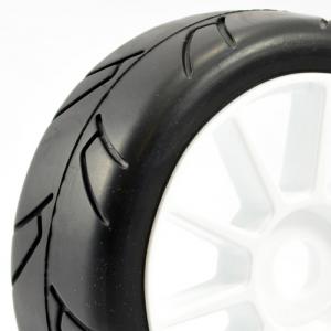 Fastrax 1/8Th Premounted Slick Tyres 'Hawk/Split Spoke'