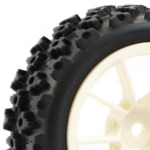 FASTRAX 1/10 STREET/RALLY TYRE 10SP WHITE WHEEL