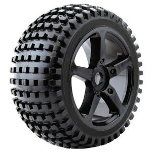 FASTRAX 1:8 TRUGGY ROCK MTD ON 5-SPOKE BLACK 0 OFFSET(PR)