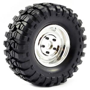 FASTRAX 1:10 CRAWLER SAWBLOCK 1.9 SCALE STEEL WHEEL ø108MM (CHROME)