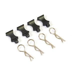 Fastrax Pro Aluminium Easypull Tabs & Bodyclips (4Pc) - Black