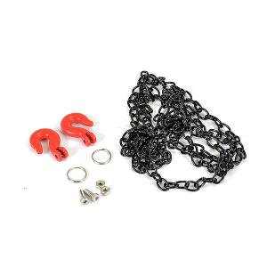 FASTRAX METAL HOOK & BLACK STEEL CHAIN SET 800MM