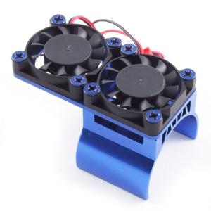 Fastrax Blue Aluminium Twin Fan Motor Heatsink Unit