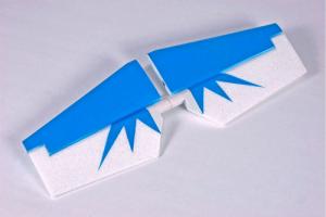 FMS 1.3M EDGE HORIZONTAL STABI LIZER W/ELEVATOR CONNECTOR - BLUE