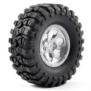 FTX OUTBACK PRE-MOUNTED 6HEX/TYRE (2) - CHROME FTX8170C
