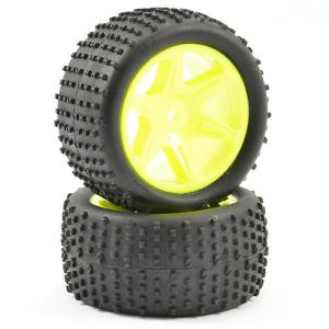 FTX COMET BUGGY REAR MOUNTED TYRE & WHEEL YELLOW FTX9063Y