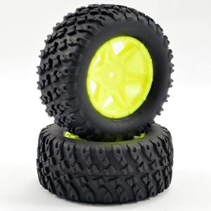 FTX COMET DESERT BUGGY/SC REAR MOUNTED TYRE & WHEEL YELLOW FTX9065Y