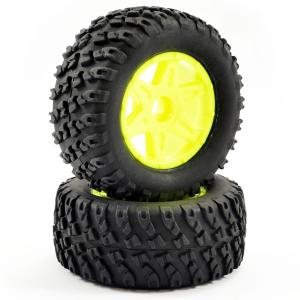 FTX COMET DESERT BUGGY FRONT MOUNTED TYRE & WHEEL YELLOW FTX9066Y
