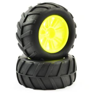 FTX COMET MONSTER REAR MOUNTED TYRE & WHEEL YELLOW FTX9071Y