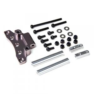 GMADE FRONT UPPER LINK MOUNT (TITANIUM GREY) FOR GS01 AXLE