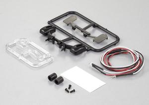 KILLERBODY WING MIRROR TYPE "E" W/LED UNIT SET 1/10 TRUCK