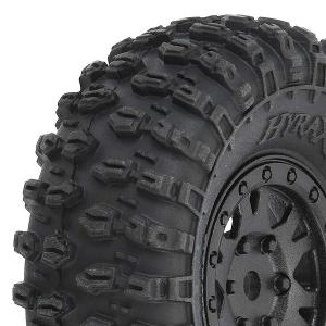 Hyrax 1.0" Tires on 7mm Hex Wheels (4) for SCX24 F/R