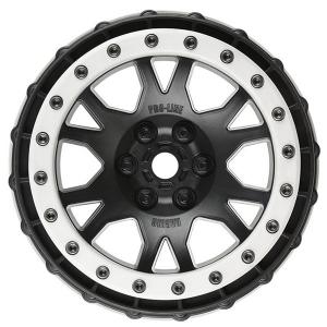 Impulse Pro-Loc Black Wheels w Gray Rings for X-Maxx (2)