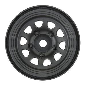 Keystone 1.55" Black Plastic Internal Bead-Loc Wheels (2) for Rock Crawlers Front or Rear