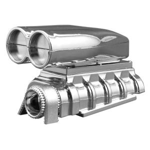 Chrome Shotgun Style Mock Intake and Blower Set