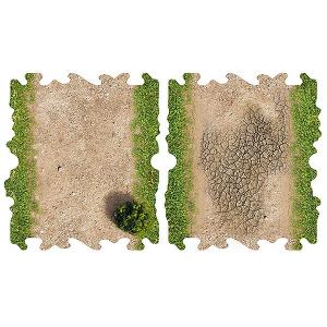 Crawler Park 2 X Dirt And Grass Half Straights For 1/24 Rc Crawler