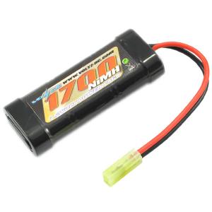 Voltz 6 Cell 1700mAh 7.2V NiMH Pötkö Akku W/ Mini Tamiya Liitin