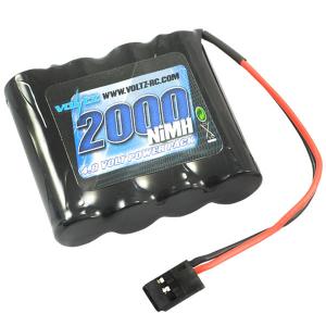 Voltz RX 4.8v 2000Mah NiMH Straight Battery Pack W/Connector