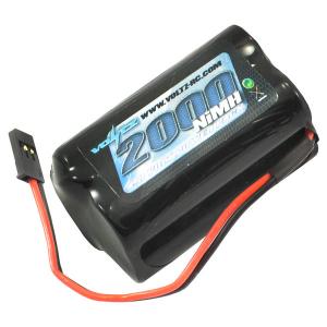 Voltz Rx 4.8V 2000Mah NiMH Square Akku Pack W/liitin