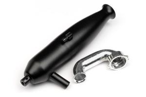 HPI Racing  Black Exhaust Pipe & Manifold .28 101396
