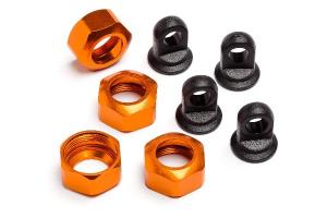 HPI Racing  Shock Caps For 101090, 101091 and 101185 Trophy Series 4Pcs (Orange) 101752