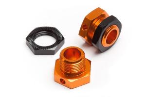 HPI Racing  5mm Hex Wheel Adapters Trophy Buggy (Orange/Black) 101785