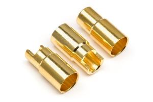 HPI Racing  Female Gold Connectors (6.0mm dia) (3 Pcs) 101953