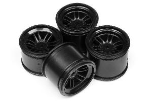 Hpi Racing Ft01 Wheel Set (Black/Front 2Pcs/Rear 2Pcs) 102824