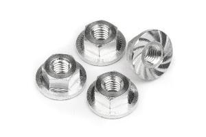 HPI Racing  SERRATED FLANGE NUT M4x10.8mm (4pcs) 103908