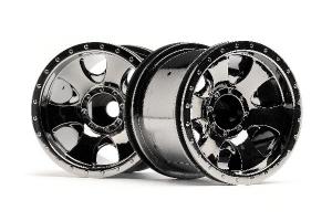 HPI Racing  WARLOCK WHEEL BLACK CHROME (2.2IN/2PCS) 105280