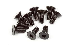 HPI Racing  FLAT HEAD SCREW M2.5x6mm (HEX SOCKET/10pcs) 107374