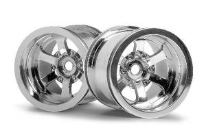 HPI Racing  SCORCH 6-SPOKE WHEEL SHINY CHROME (55X50MM/2PCS) 3087