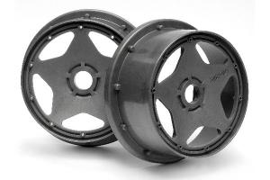 Super Star Wheel Gunmetal Front (120X60Mm/2Pcs/) 3222