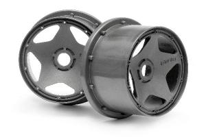 Super Star Wheel Gunmetal Rear (120X75Mm) 3227