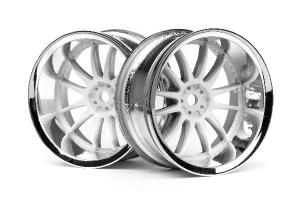 Hpi Racing Work Xsa 02C Wheel 26Mm Chrome/White (9Mm Offset) 3285