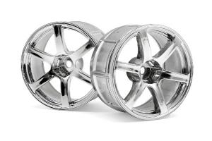 Hpi Racing Lp32 Wheel Yokohama Avs Model T6 Chrome (2Pcs) 33466